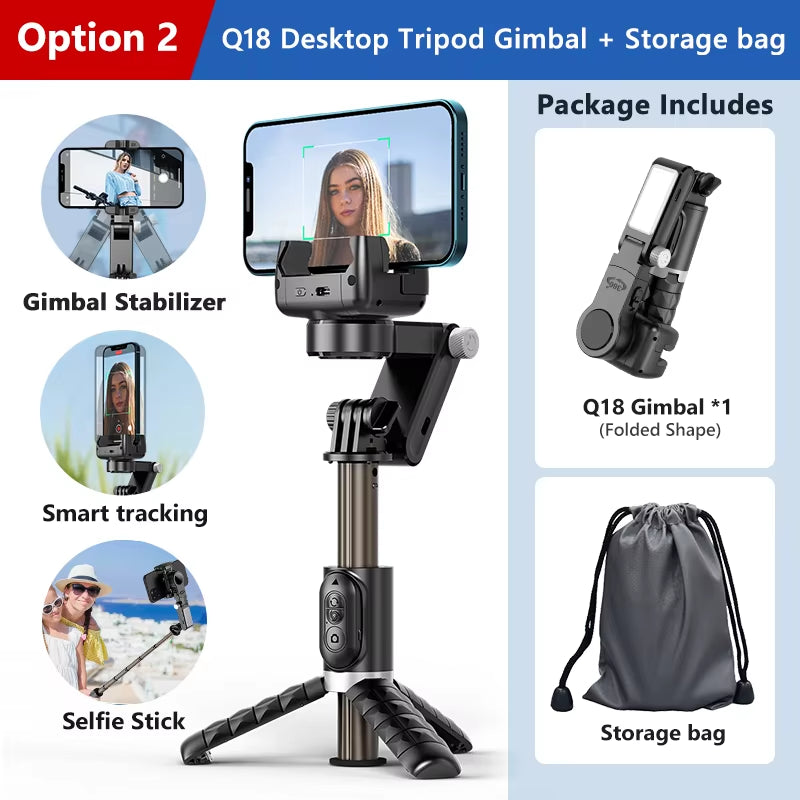 360 Rotation following Shooting Mode Gimbal Stabilizer 
