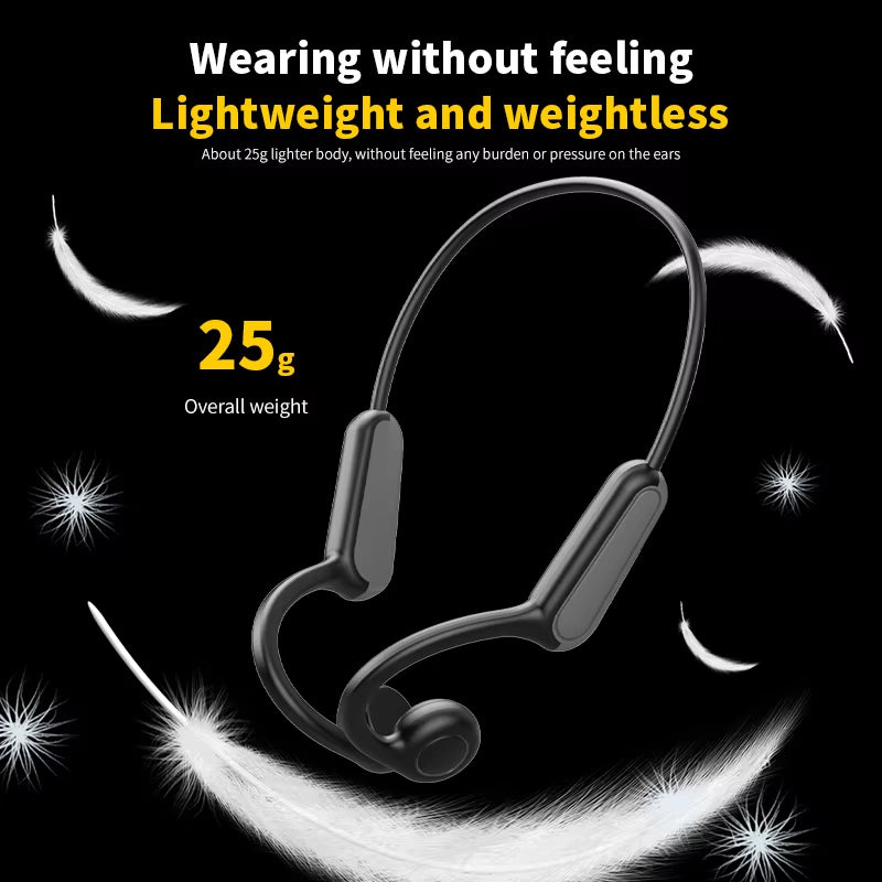 B8 Real Bone Conduction Earphones Bluetooth 5.3 Sports Wireless Headphones IPX5 Waterproof Headset for Outdoor Sports Ear Hook