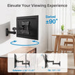Full Motion TV Monitor Wall Mount Bracket Articulating Arms Swivel Tilt Extension Rotation for Most 10-32 Inch Flat Curved Tvs