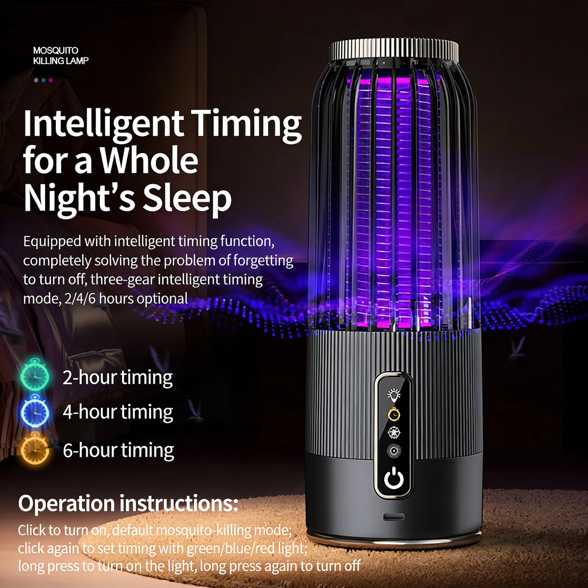 Outdoor Solar Energy Mosquito Killer Camping Lamp Upgrade Household Mosquito Repellent USB Rechargeable Portable Insect Killer