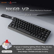 NK68V2 Single-Mode Wired Mechanical Keyboard Portable Gaming Keyboard RGB Hot-Swappable PC Lightweight Mechanical Keyboard