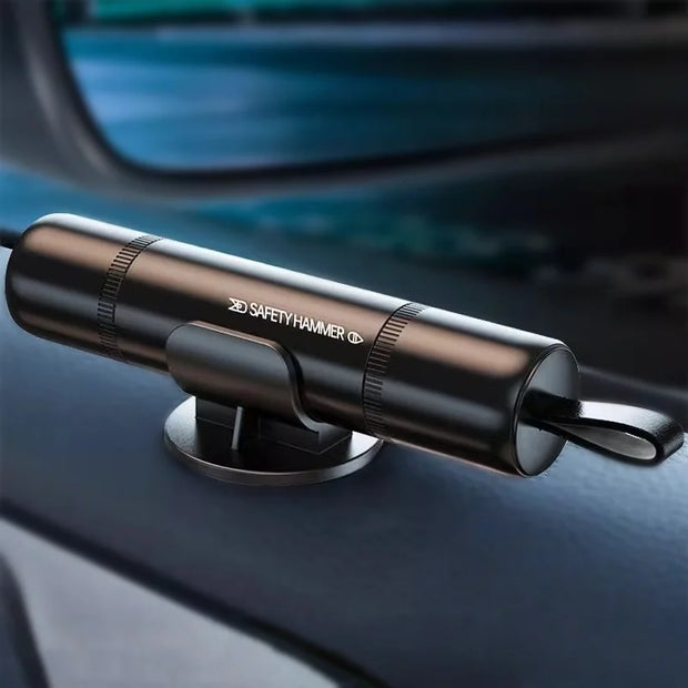 2-In-1 Car Safety Hammer & Seat Belt Cutter - High Hardness Tungsten Steel Emergency Glass Breaker,Auto Rescue Tool Accessories