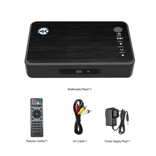 4K Ultra HD Media Player for Car TV SD MMC RMVB MP3 USB External HDD U Disk Multimedia Media Player Box with VGA SD MKV H.265