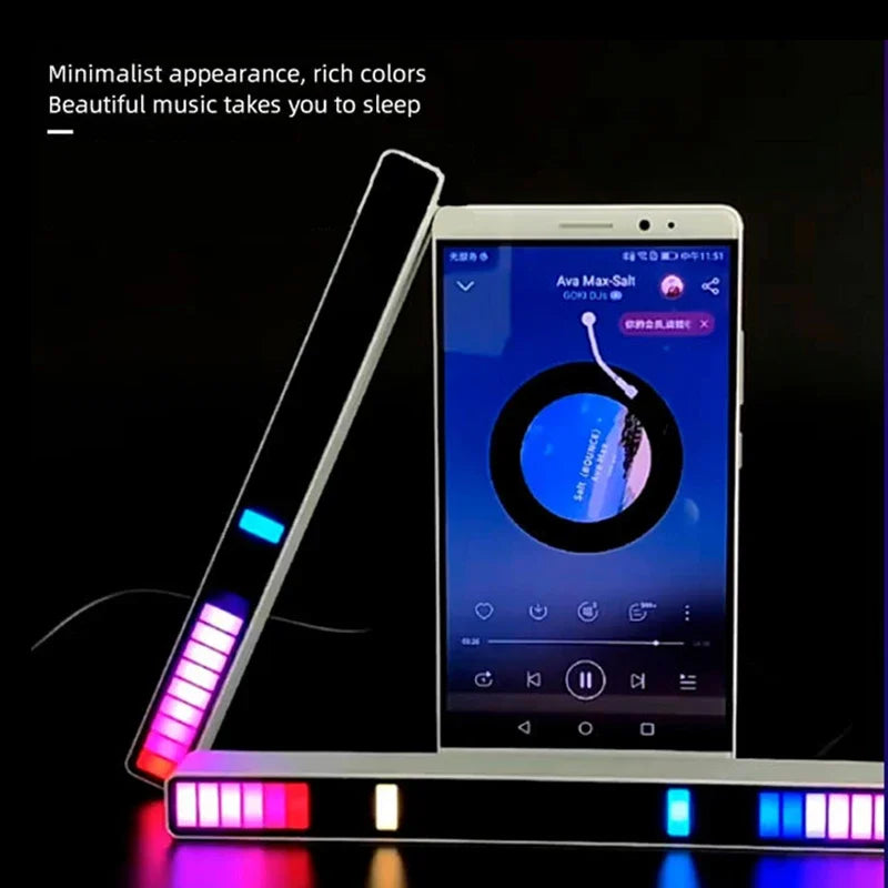 RGB LED Strip Light Music Sound Control Pickup Rhythm Ambient Lamp Atmosphere Night Lights for Bar Car Room TV Gaming Decoration