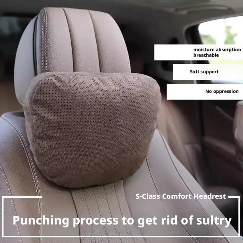 Headrest Universal Adjustable Car Neck Pillow Lumbar Support Cushion Soft Memory Foam for S Class Sedan SUV Vehicle Comfort