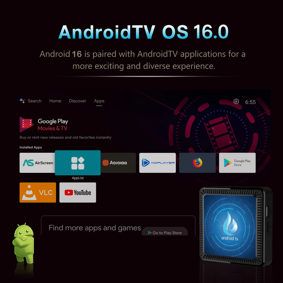 Q17 Smart TV Box 5G Wifi Android 16 TV Box Quad Core Allwinner H313 64GB 128GB Set Top Box Google Assistant Netflix Media Player