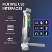 RGB Gaming Headset Stand with Sound-Activated Lights, 11 Modes LED USB Charging Dock, Headphone Holder for PC Gamer