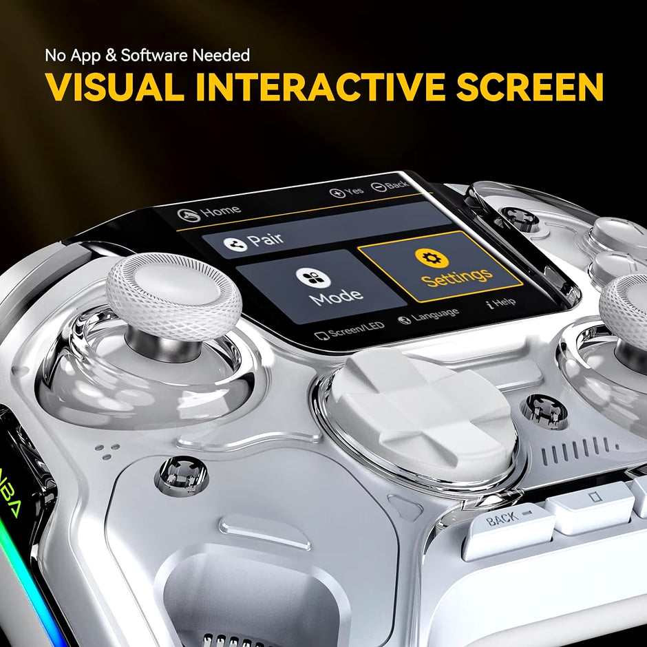 Mamba One V2 Screen Interactive Wireless Gaming Controller for Ios/Android/Switch/Pc Hall Effect, 1800Mah with Charging Dock