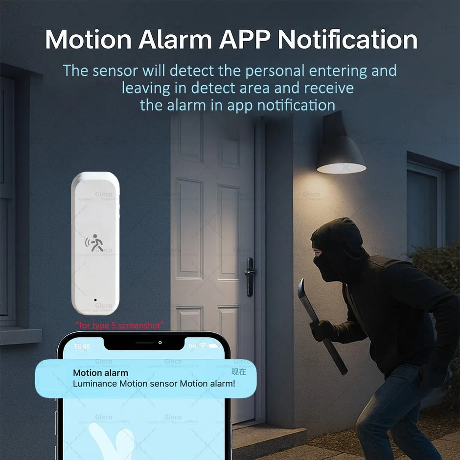 Zigbee Human Pir Motion Sensor Option Light/Temp/Humidity Detection 5 Types Available for Tuya Smart Life/Mqtt Home Automation