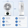 Portable Wall-Hanging Fan with Remote Control Smart Voice Rechargeable USB Household Electric Folding Fan Nightlight Air Cooler