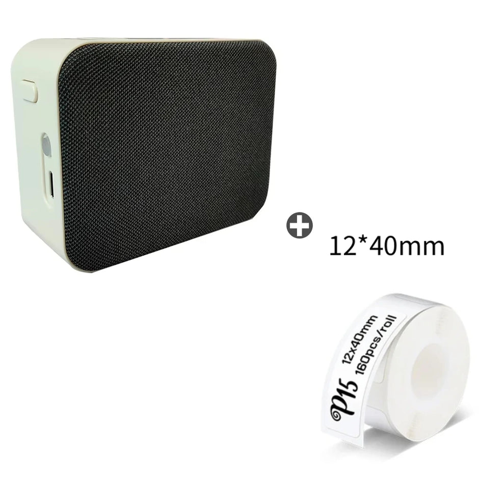 P15 Mini Portable Thermal Printer Wireless Bluetooth-Compatible Label Tag for Home Office Labeling Sticker Machine