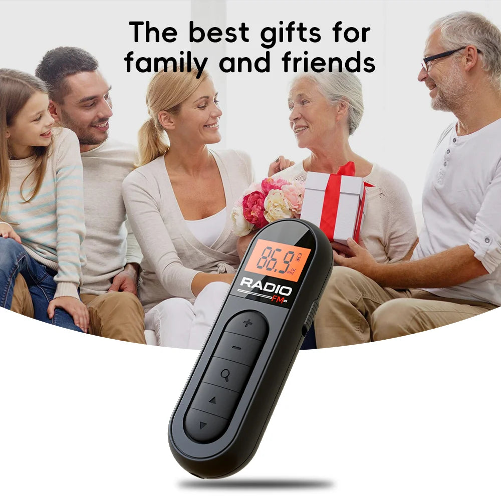 Rechargeable Mini Portable FM Radio with Clip