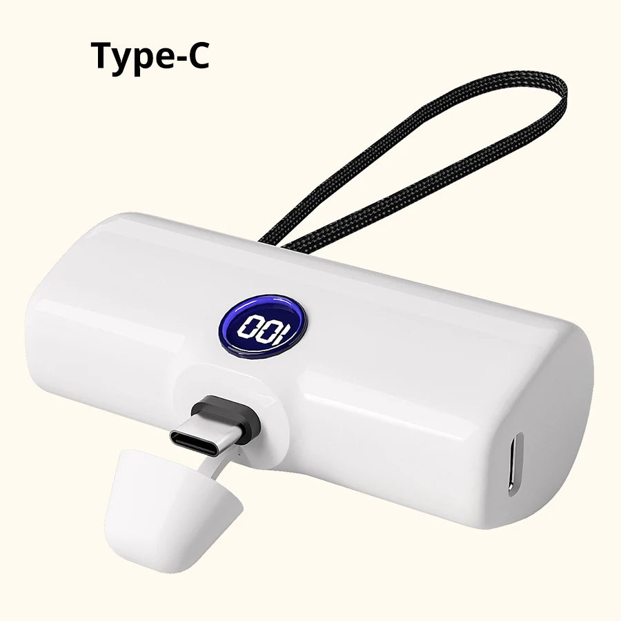 Fast Charging Power Bank Portable Charger External Battery Pack for Iphone Android LED Digital Display 5000Mah Mini Powerbank