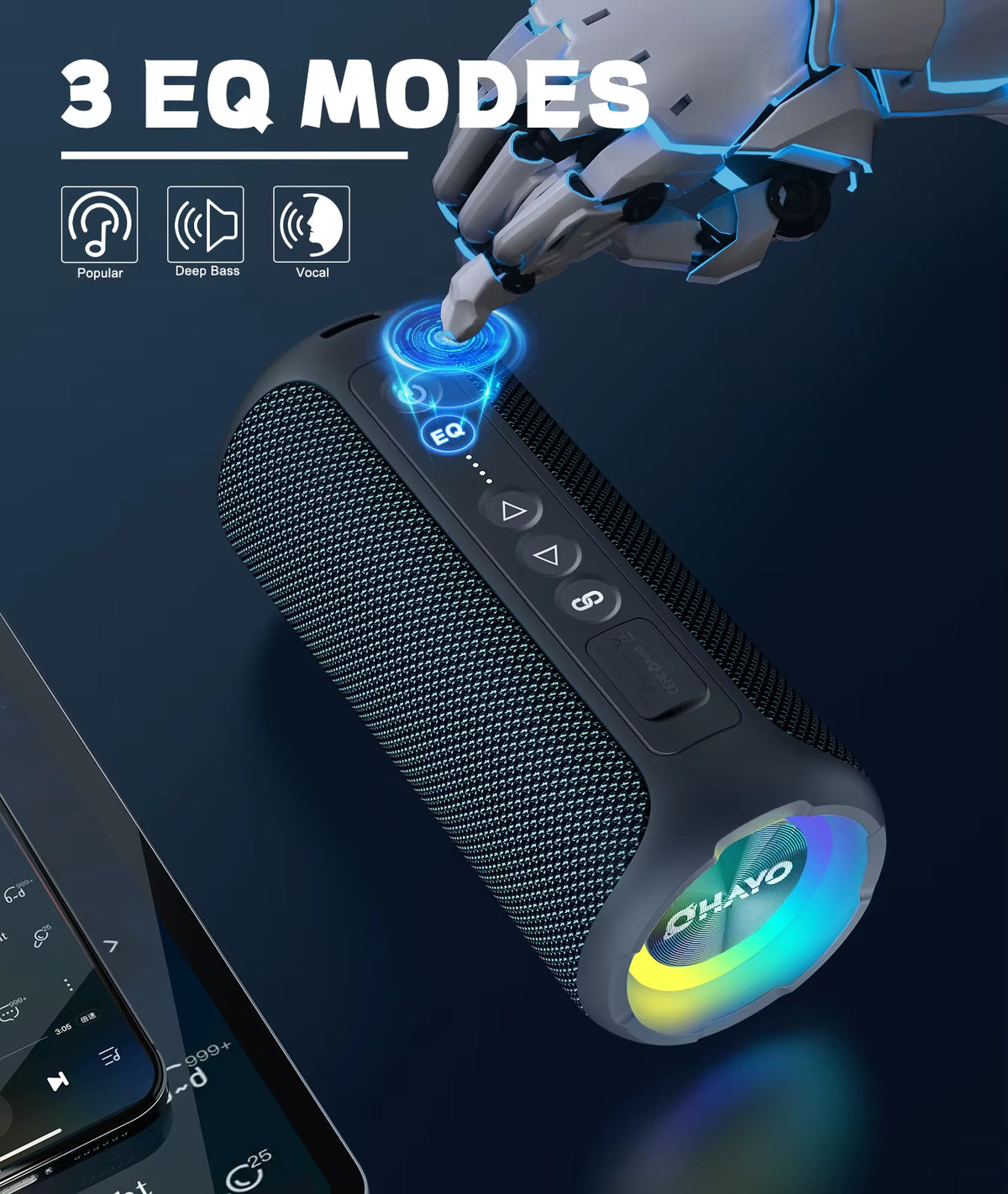 40W Enhanced Bass Portable Outdoor Wireless Speaker