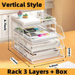 Office A4 Paper Desk Organizer Document File Letter Book Brochure Filling Tray Rack Shelf Carrier Metal Wire Mesh Storage Holder