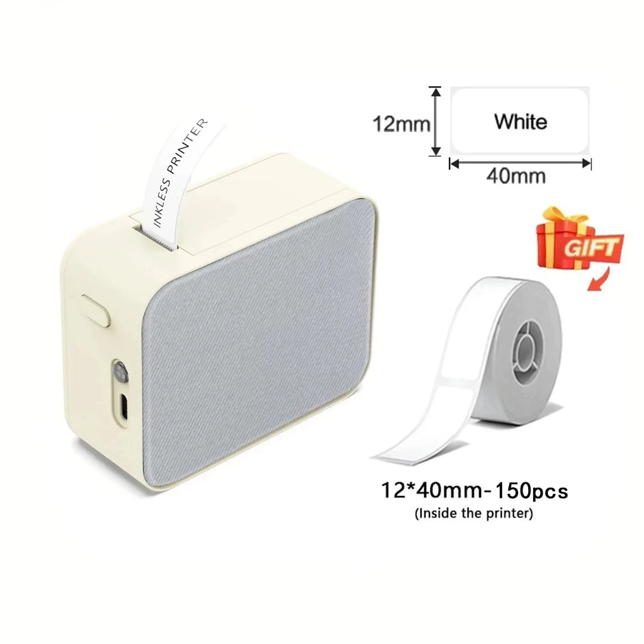 P15 Mini Portable Thermal Printer Wireless Bluetooth-Compatible Label Tag for Home Office Labeling Sticker Machine