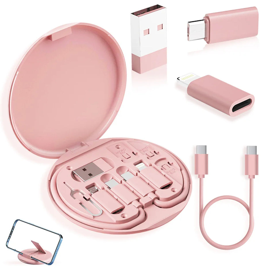 USB Type-C to C 60W Charging Adapter Cable Set USB-C to Lightning Adapter Kit USB-A Type-C to Micro/Type-C/Lightning