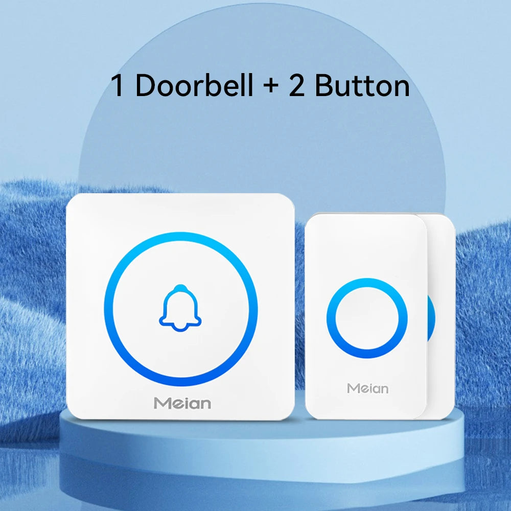 -Smart Home Doorbell, Wireless Outdoor Doorbell, IP65 Waterproof Door Bell, 60 Songs, Smart Security Alarm, Door Bell Chime