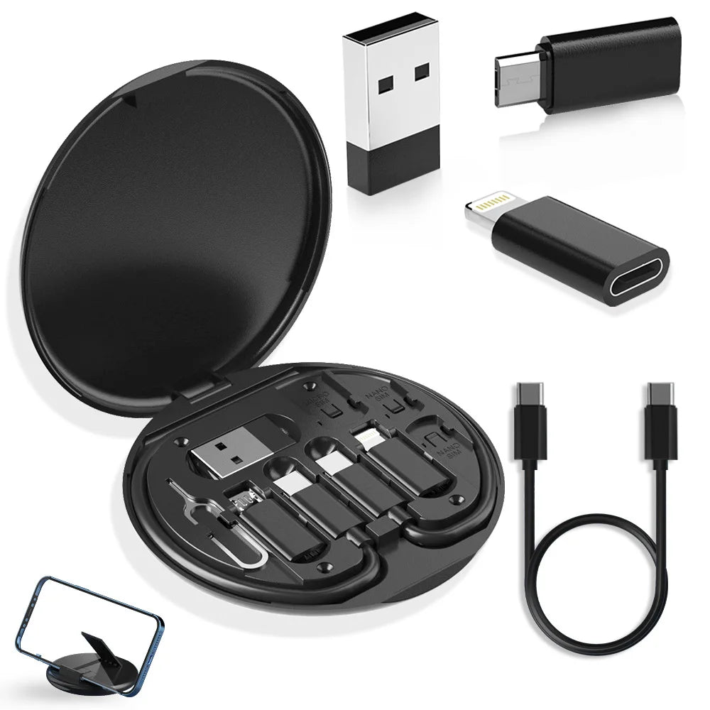 USB Type-C to C 60W Charging Adapter Cable Set USB-C to Lightning Adapter Kit USB-A Type-C to Micro/Type-C/Lightning
