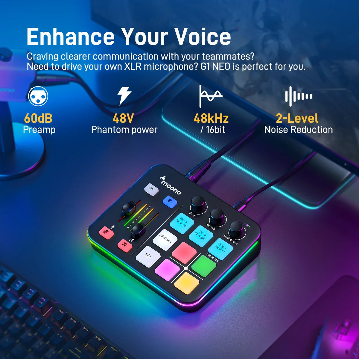 G1 NEO Audio Interface Professional 4-Channel Audio Mixer