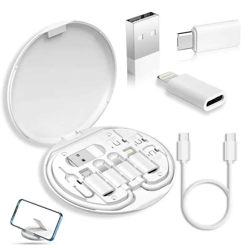USB Type-C to C 60W Charging Adapter Cable Set USB-C to Lightning Adapter Kit USB-A Type-C to Micro/Type-C/Lightning