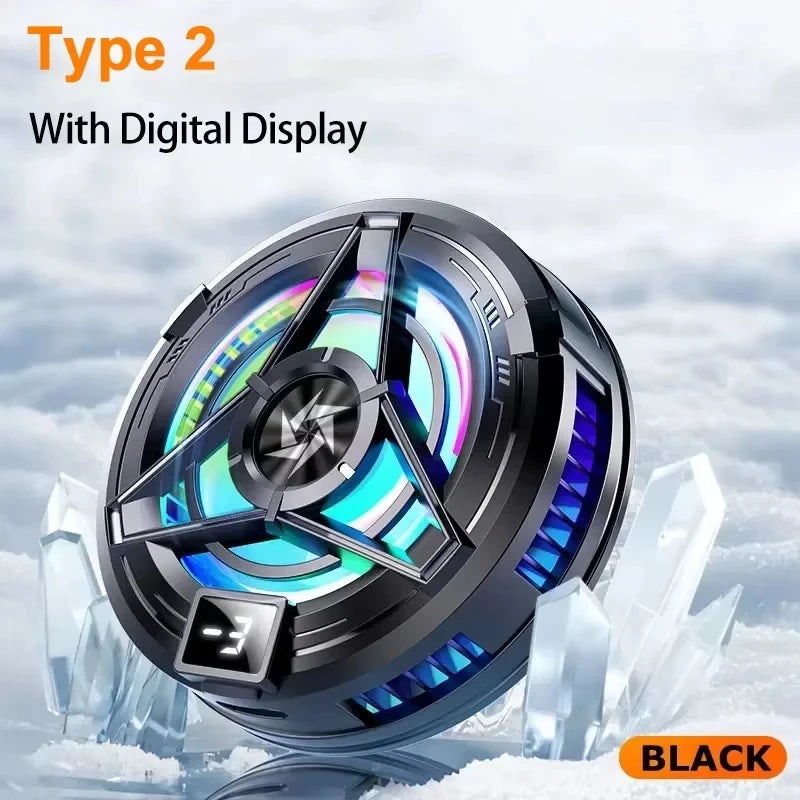 Magnetic Phones Cooler Back-Clip 2 in 1 Game Cooler Semiconductor Fast Phone Cooling Fan for IOS Android Phone
