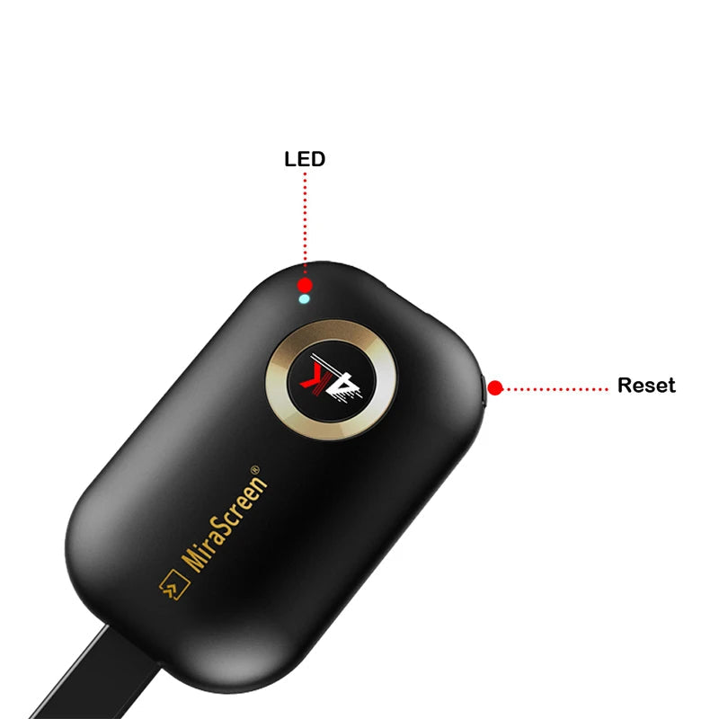 Mirascreen G9 plus 2.4G/5G 4K Wireless H.265 HD Wifi Display Dongle for Miracast Airplay DLNA TV Stick for for Android IOS to TV