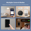 Zigbee Smart DIY Name Switch Black Panel Touch Light Switches US Type Neutral Required Works with Tuya Smart Life App