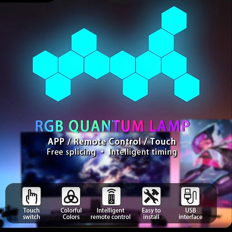 Tuya Smart RGB Quantum Light DIY Decor LED Wall Lamp APP Sound Pickup Game Room Music Rhythm Festival Atmosphere Esports Light