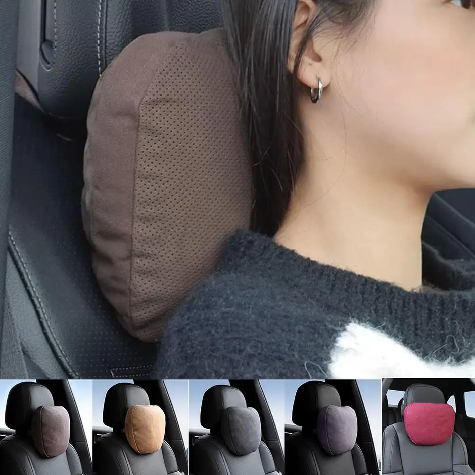 Headrest Universal Adjustable Car Neck Pillow Lumbar Support Cushion Soft Memory Foam for S Class Sedan SUV Vehicle Comfort