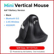 Vertical Mouse Wireless Bluetooth5.0 2.4G Ergonomic 4000DPI 6 Mute Buttons for Macbook Tablet Laptops Computer PC Mice