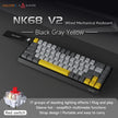 NK68V2 Single-Mode Wired Mechanical Keyboard Portable Gaming Keyboard RGB Hot-Swappable PC Lightweight Mechanical Keyboard