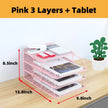 Office A4 Paper Desk Organizer Document File Letter Book Brochure Filling Tray Rack Shelf Carrier Metal Wire Mesh Storage Holder