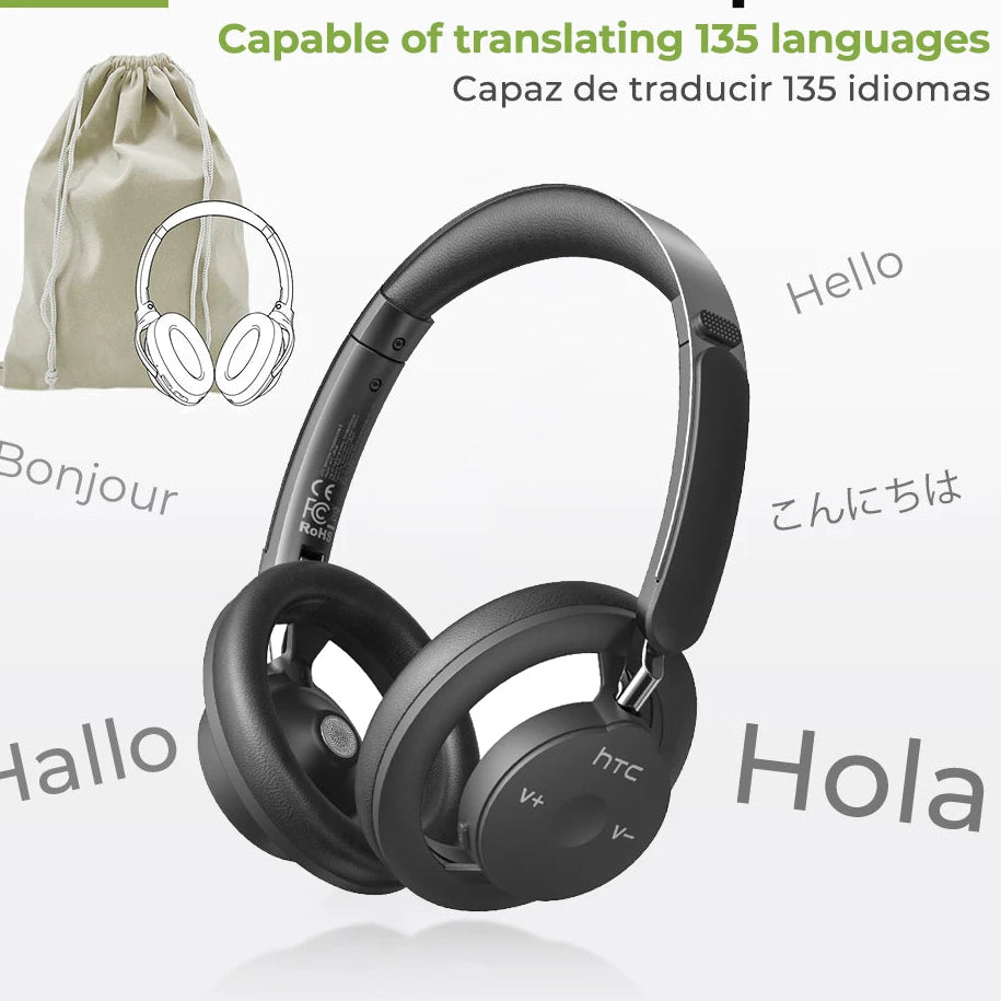 HP06 Bluetooth V6.0 Wireless Open-Ear Headphones Foldable Punchy Bass Headset for PC Laptop Phone TV Lightweight Hollow Airy
