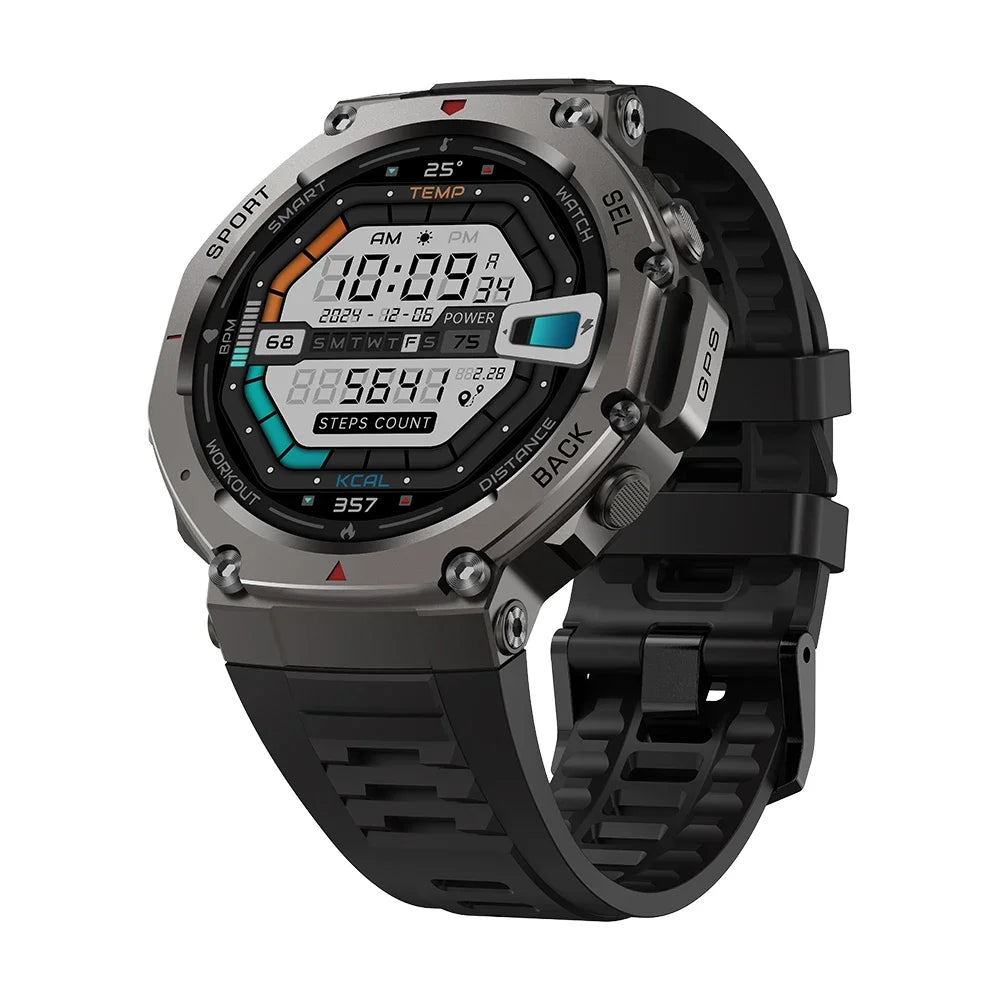 2026 Military BUILT-IN GPS 10ATM Waterproof Smart Watch Built-In 6 Frequency Satellite Outdoors Sports Fitness AMOLED Watch Men