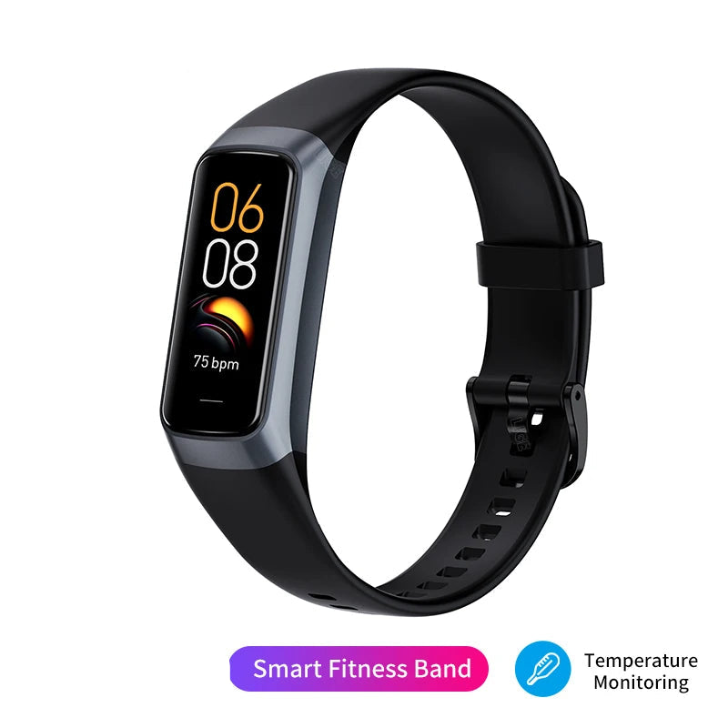 1.1 Inch Amoled Heart Rate Monitor Smart Bracelet Wristband Slim Smart Watch Men Women Waterproof Fitness Tracker Band