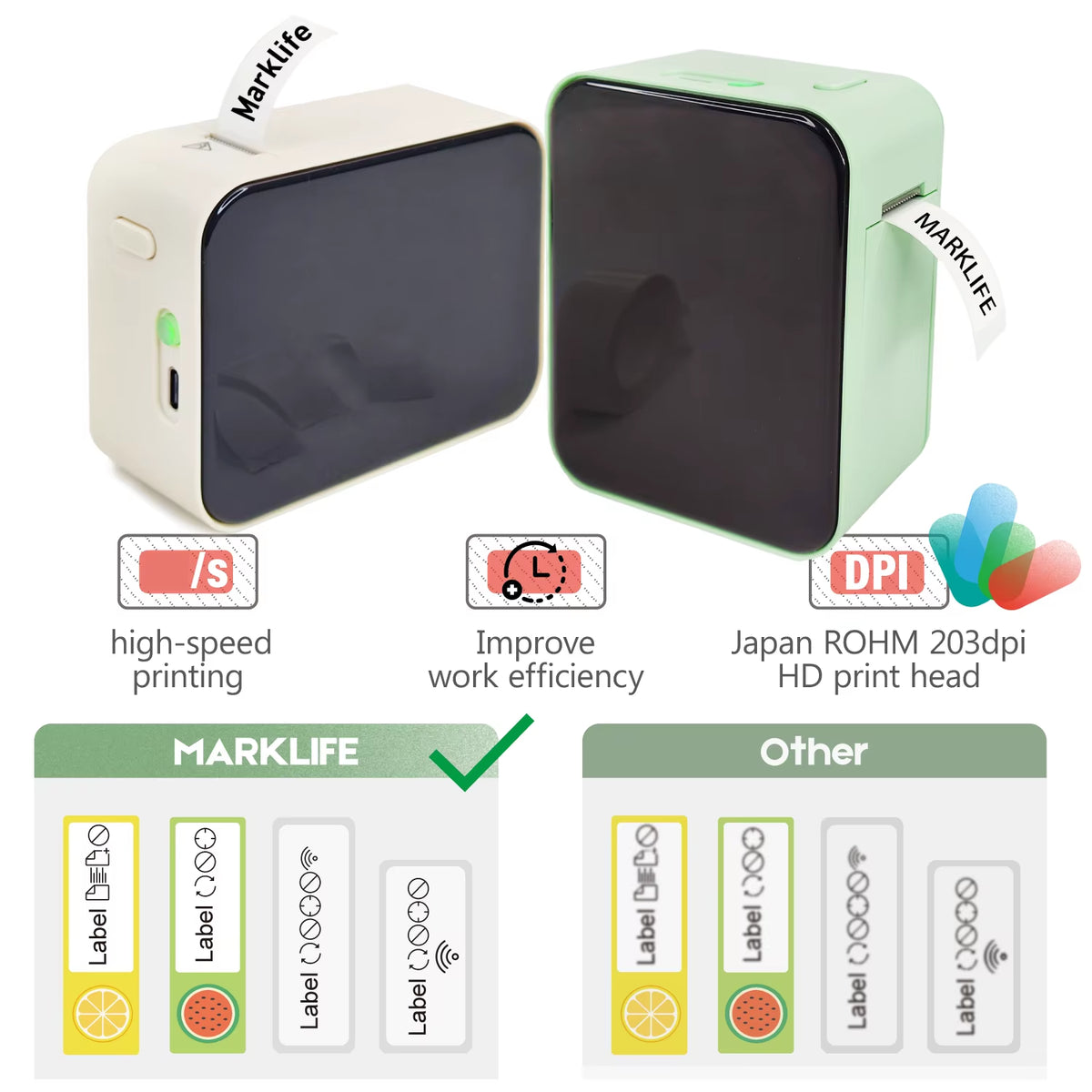 P15 Mini Portable Thermal Printer Wireless Bluetooth-Compatible Label Tag for Home Office Labeling Sticker Machine