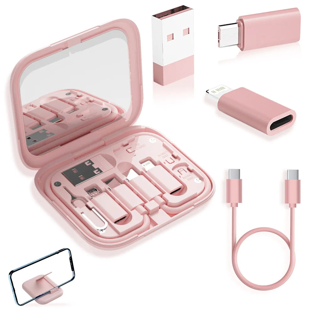 USB Type-C to C 60W Charging Adapter Cable Set USB-C to Lightning Adapter Kit USB-A Type-C to Micro/Type-C/Lightning
