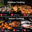 Wireless Meat Thermometer Digital Bluetooth Probes with HD Display & APP Remote Monitoring for Rotisserie Grill BBQ Smoker Steak