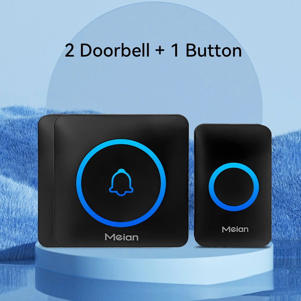 -Smart Home Doorbell, Wireless Outdoor Doorbell, IP65 Waterproof Door Bell, 60 Songs, Smart Security Alarm, Door Bell Chime
