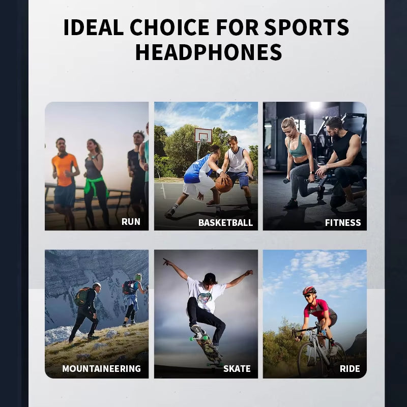 B8 Real Bone Conduction Earphones Bluetooth 5.3 Sports Wireless Headphones IPX5 Waterproof Headset for Outdoor Sports Ear Hook