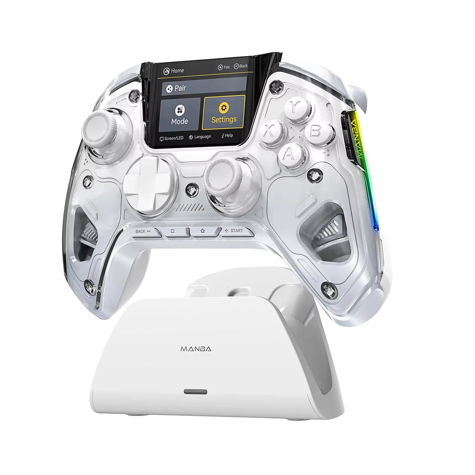 Mamba One V2 Screen Interactive Wireless Gaming Controller for Ios/Android/Switch/Pc Hall Effect, 1800Mah with Charging Dock