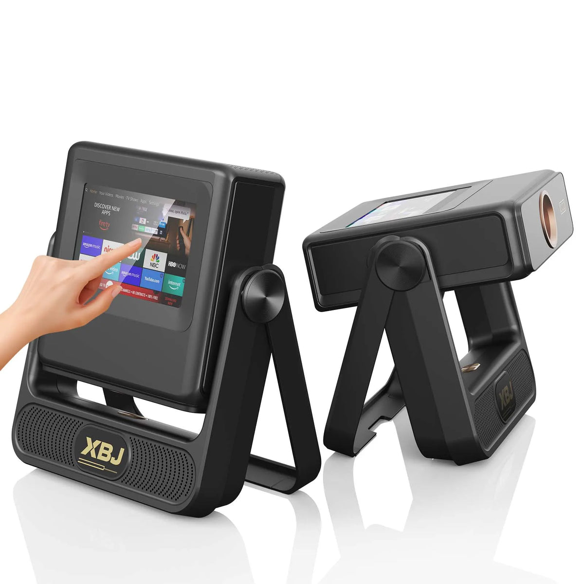 Smart Touch Screen Portable Projector Support 4K Wifi 6 Bluetooth Auto Focus Compatible with Phone/ Tvstick/Pc/Indooroutdoor