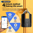 IP67 Ttlock Bluetooth APP Smart Padlock Fingerprint Lock Keyless Mini Bag with Aleax Google Home Electronic Door Lock