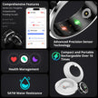 R11 Ceramic Smart Ring for Men, Fidget Spinner Anxiety Relieve Ring with Charging Case, Health Monitor, 5ATM Waterproof