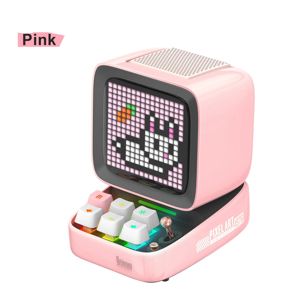 Ditoo-Pro Retro Pixel Art Bluetooth Portable Speaker Alarm Clock DIY LED Display Board, Cute Gift Home Light Decoration