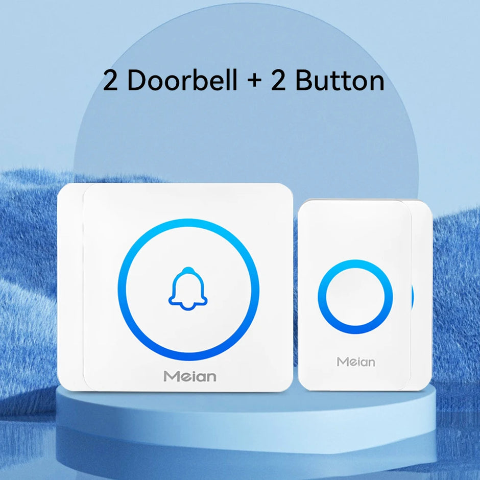 -Smart Home Doorbell, Wireless Outdoor Doorbell, IP65 Waterproof Door Bell, 60 Songs, Smart Security Alarm, Door Bell Chime