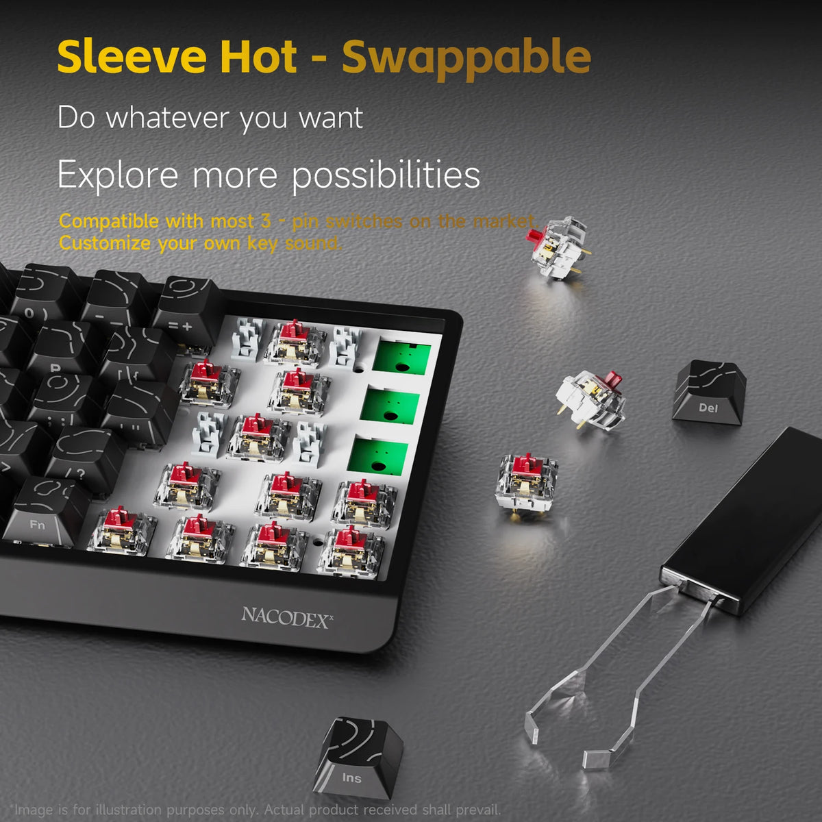 NK68V2 Single-Mode Wired Mechanical Keyboard Portable Gaming Keyboard RGB Hot-Swappable PC Lightweight Mechanical Keyboard