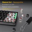 NK68V2 Single-Mode Wired Mechanical Keyboard Portable Gaming Keyboard RGB Hot-Swappable PC Lightweight Mechanical Keyboard