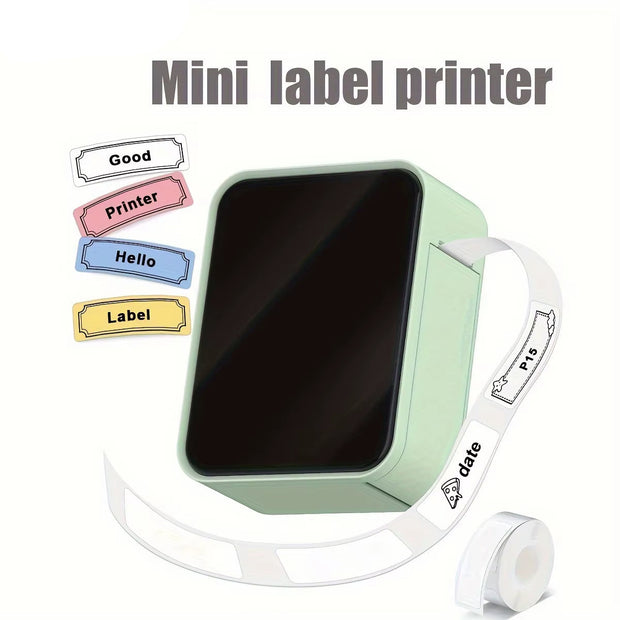 P15 Mini Portable Thermal Printer Wireless Bluetooth-Compatible Label Tag for Home Office Labeling Sticker Machine